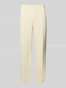 Lacoste Regular Fit Sweatpants aus Baumwoll-Mix in Ecru, Größe L