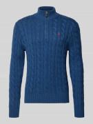 Polo Ralph Lauren Regular Fit Troyer aus reiner Baumwolle in Marine Me...