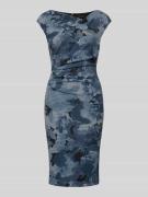 Swing Slim Fit Kleid mit Kappärmeln in Dunkelblau, Größe 34