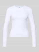 Pieces Slim Fit Langarmshirt mit Rundhalsausschnitt Modell 'LULA' in W...