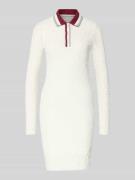 Marc Cain Slim Fit Kleid mit Polokragen in Offwhite, Größe 34