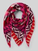 Codello Schal mit Woll-Anteil Modell 'Intarsien' in Rot, Größe 1