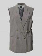 BOSS Weste mit Paspeltaschen Modell 'Jewelara' in Mittelgrau, Größe 40