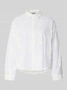 More & More Hemdbluse mit Knopfleiste in Offwhite, Größe 38