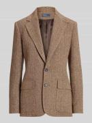 Polo Ralph Lauren Taillierter Longblazer aus Leinen-Seide-Mix mit Woll...