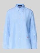 Windsor Hemdbluse mit Knopfleiste in Hellblau, Größe 34