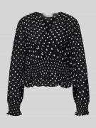 Neo Noir Bluse aus reiner Viskose in Wickel-Optik Modell 'Tamona' in B...