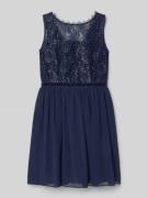Happy Girls Knielanges Kleid mit Rundhalsausschnitt in Marine, Größe 1...