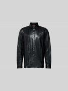 Diesel Freizeithemd aus reiner Viskose in Black, Größe 48