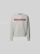 Dsquared2 Sweatshirt mit Logo-Stitching in Mittelgrau Melange, Größe L