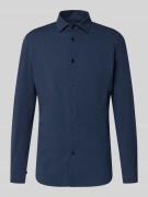 CRUNA Slim Fit Business-Hemd mit Knopfleiste in Dunkelblau, Größe 48