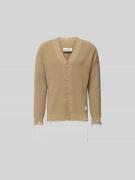 MM6 Maison Margiela Regular Fit Cardigan im Used-Look in Hellbraun, Gr...