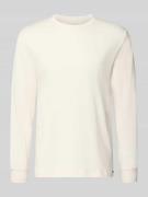 Tom Tailor Regular Fit Langarmshirt aus reiner Baumwolle in Offwhite, ...