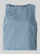 Samsøe Samsøe Crop Top in Denim-Optik Modell 'MOLLY' in Hellblau, Größ...