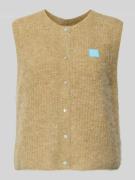 American Vintage Weste in Strick-Optik in Sand Melange, Größe L