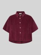 American Vintage Cropped Hemdbluse mit Knopfleiste Modell 'PADOW' in B...