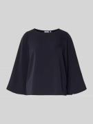 comma Blusenshirt mit Rundhalsausschnitt in Dunkelblau, Größe 34