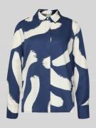 OPUS Hemdbluse mit verdeckter Knopfleiste Modell 'Fumira' in Marine, G...