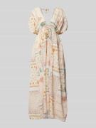 Stella Nova Maxikleid mit Schnürung in Ecru, Größe 40