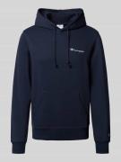CHAMPION Hoodie mit Label-Stitching in Marine, Größe L