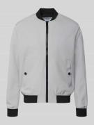 MCNEAL Regular Fit Bomberjacke mit Stehkragen in Mittelgrau, Größe L