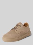 Marc O'Polo Low Top Sneaker aus reinem Rindsleder in Taupe, Größe 40
