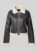 Only Regular Fit Kunstlederjacke mit Teddyfell-Futter Modell 'BETTY' i...