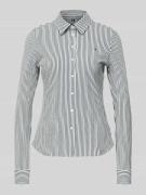 Tommy Hilfiger Slim Fit Hemdbluse aus Baumwoll-Mix in Weiss, Größe L