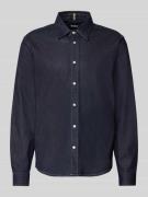 BOSS Oversized Hemdjacke aus Baumwoll-Mix Modell 'LIAM' in Marine, Grö...