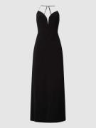 Luxuar Abendkleid mit Strasssteinen in Black, Größe 34