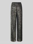 Street One Stoffhose mit Paillettenbesatz in Anthrazit, Größe 40/30