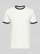 MCNEAL Slim Fit T-Shirt mit Rundhalsausschnitt in Ecru, Größe L