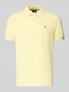 MCNEAL Slim Fit Poloshirt mit Logo-Stitching in Hellgelb, Größe L