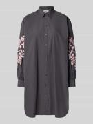 Jake*s Casual Knielanges Hemdblusenkleid mit Stitchings in Dunkelgrau,...