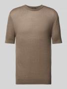 Emporio Armani T-Shirt mit Woll-Anteil in Taupe, Größe L