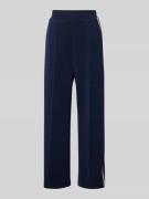 Rich & Royal Straight Leg Stoffhose mit Galonstreifen in Marine, Größe...