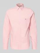 Gant Slim Fit Freizeithemd mit Logo-Stitching in Hellrosa, Größe L