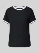 More & More Regular Fit T-Shirt aus Viskose-Mix in Black, Größe 34