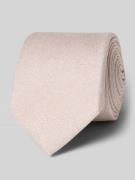 OLYMP Seidenkrawatte aus reiner Seide mit Logo-Patch (6,5 cm) in Beige...