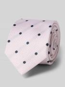 OLYMP Seidenkrawatte aus reiner Seide mit Logo-Patch (6,5 cm) in Rose,...