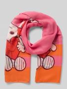 Codello Schal in semitransparentem Design mit Motiv-Print in Pink, Grö...