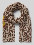 Codello Schal mit Allover-Animal-Print in Beige, Größe 1