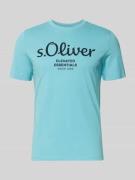 s.Oliver RED LABEL Regular Fit T-Shirt aus reiner Baumwolle in Tuerkis...