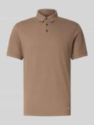 Emporio Armani Regular Fit Poloshirt mit Logo-Stitching in Taupe, Größ...