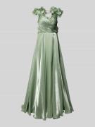 Unique Abendkleid mit gelegten Falten in Mint, Größe 32