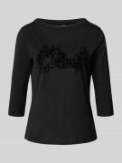 Marc Cain 3/4-Shirt aus reiner Baumwolle in Black, Größe 36