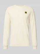 PME Legend Longsleeve mit Label-Detail in Offwhite, Größe L