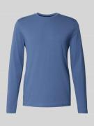 Christian Berg Men Longsleeve mit geripptem Rundhalsausschnitt in Jean...