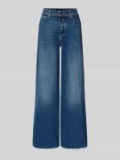 Marc Cain Wide Fit Jeans mit Taillenband in Marine Melange, Größe 34