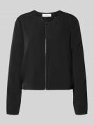 comma Kurzblazer mit Rundhalsausschnitt in Black, Größe 34